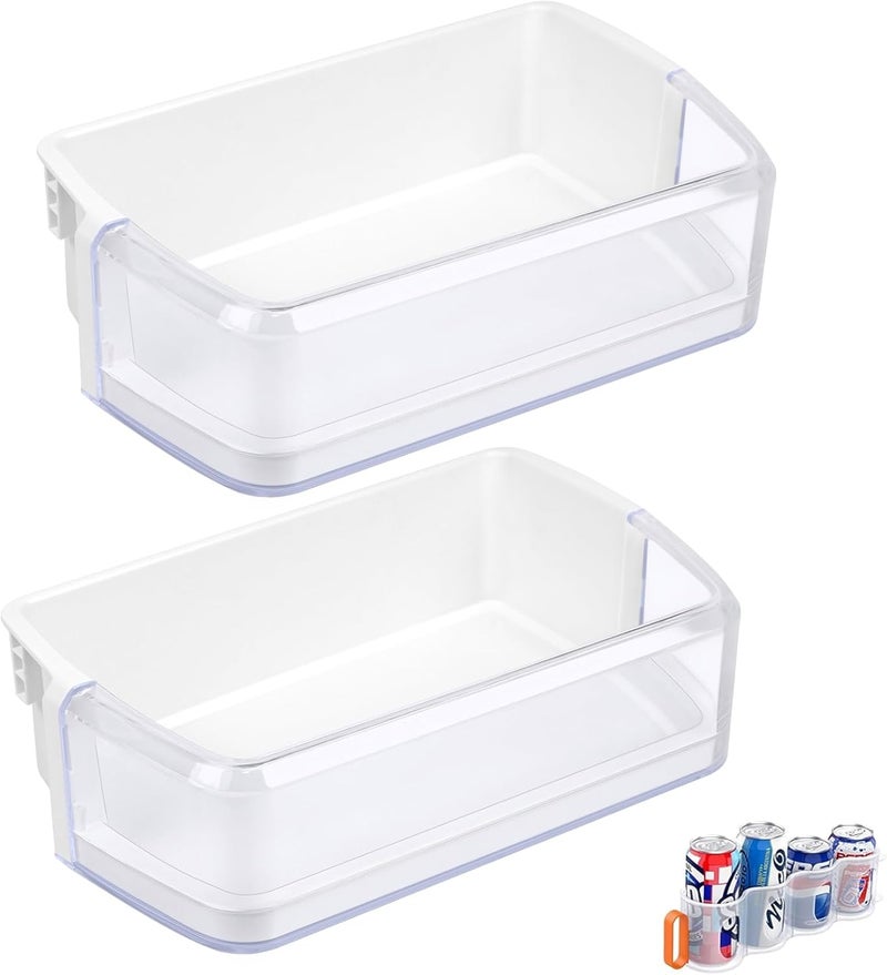 Alvar [2 PACK] UPGRADED DA97-06419C Refrigerator Door Bin Shelf Right Compatible with Samsung Refrigerator Door Shelf Parts DA63-04314 DA63-04316 AP4567198 RFG293HARS RFG297HDRS RFG298HDRS Door Shelf - Image 1